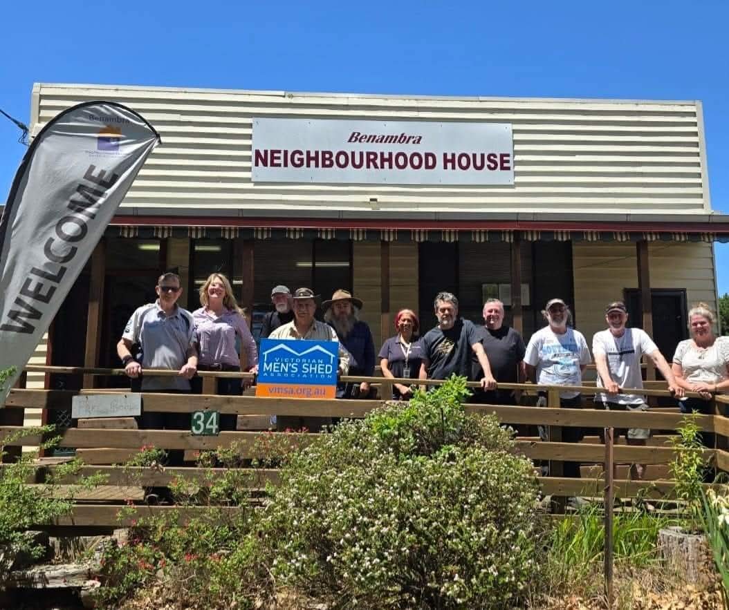 local people standing outside Benambra Neighbourhood House
